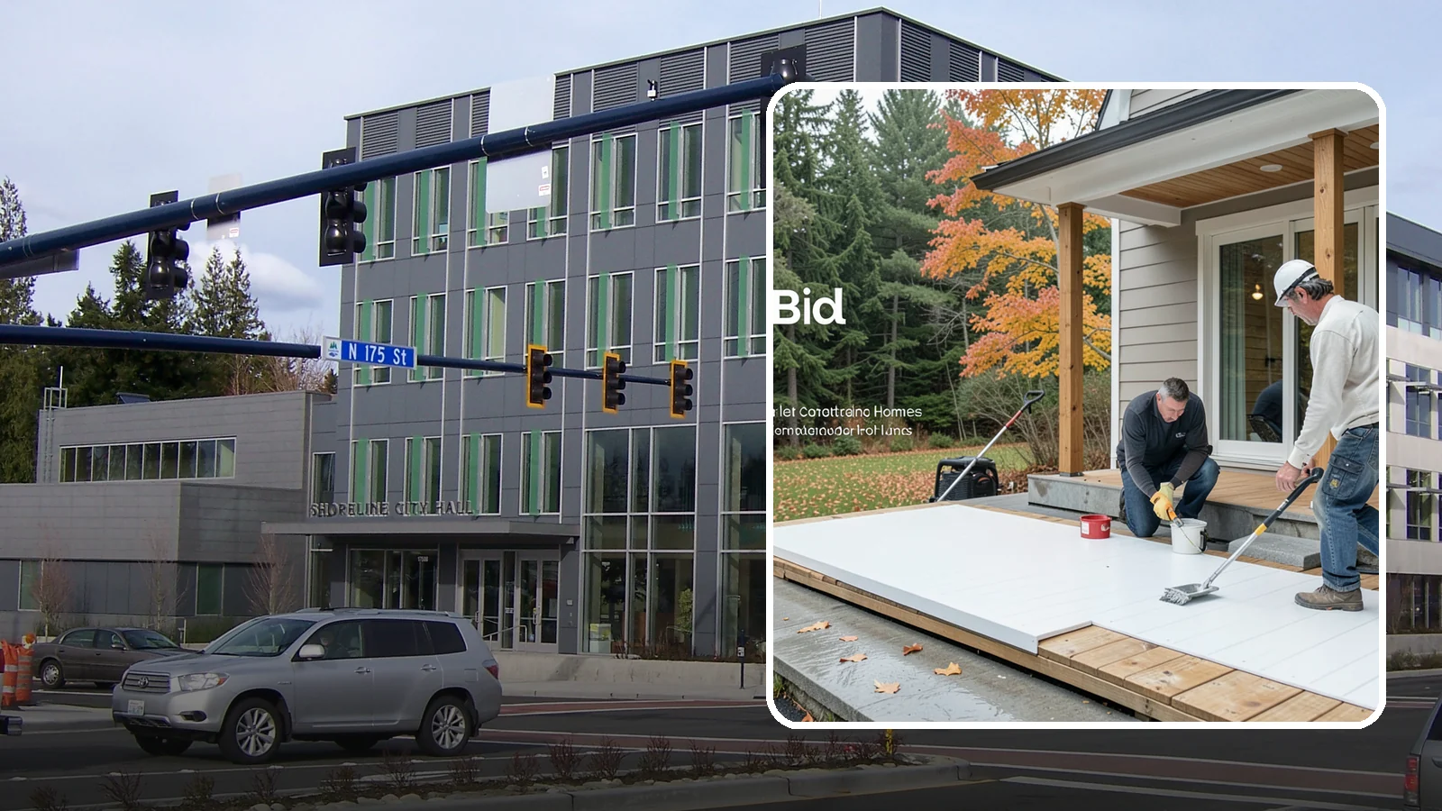 PVC Deck Installation in Shoreline, King County, WA - Fully synthetic PVC decking that offers the ultimate moisture defense for rainy Puget Sound yards.