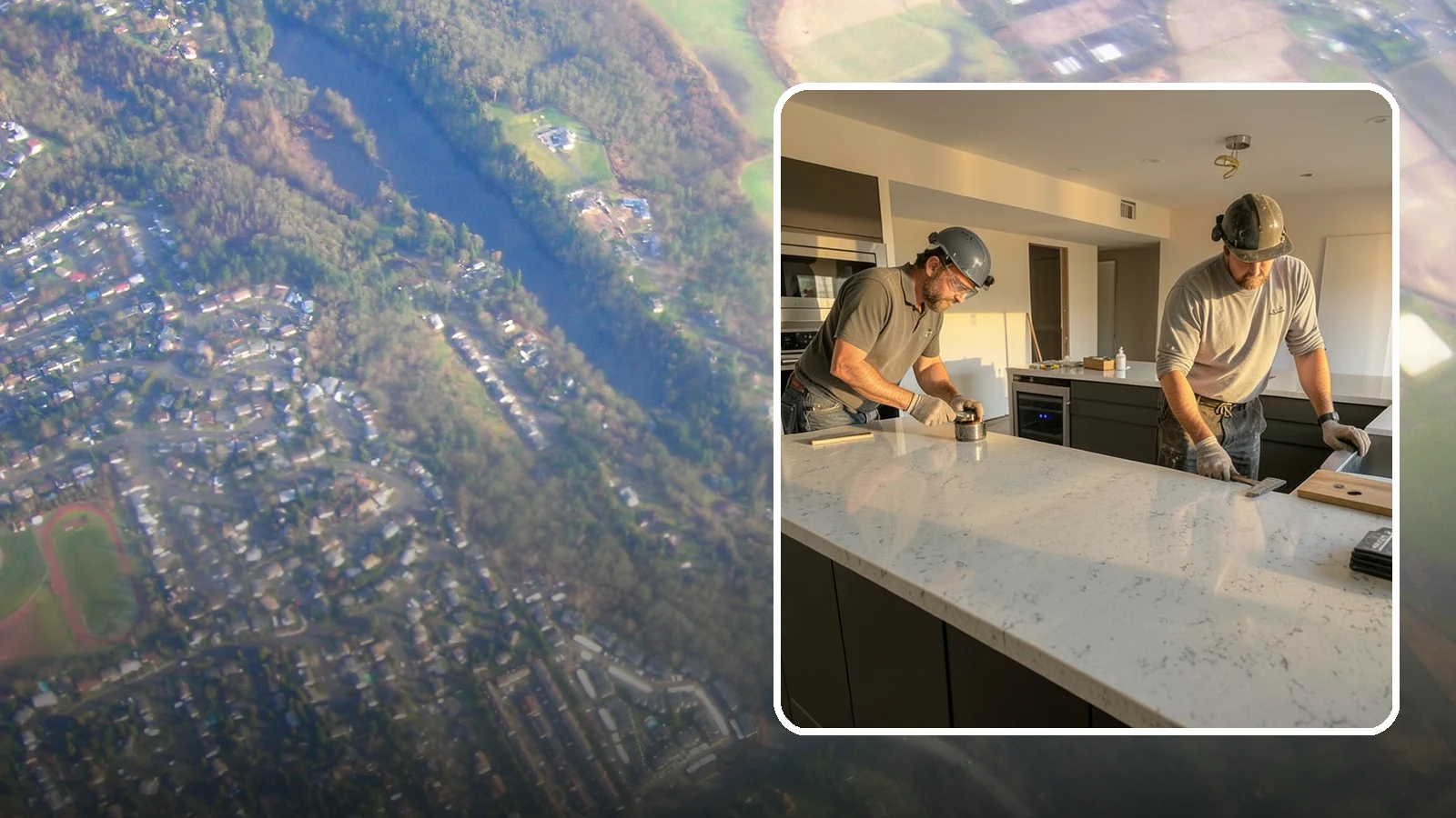 Quartz Countertop Installation in Algona, King County, WA - Durable, low-maintenance quartz countertop installation with consistent patterns and stain-resistant surfaces for busy kitchens.