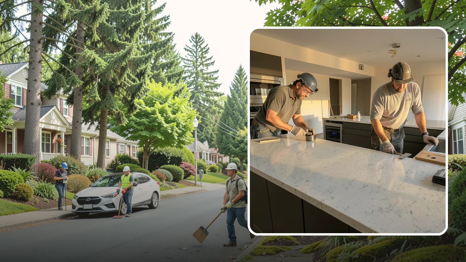 Quartz Countertop Installation in Beaux Arts Village, King County, WA - Durable, low-maintenance quartz countertop installation with consistent patterns and stain-resistant surfaces for busy kitchens.
