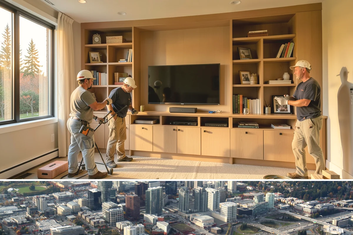 Quartz Countertop Installation in Bellevue, King County, WA - Quartz installation is an indoor process available year-round, so PNW rain never delays your kitchen project.