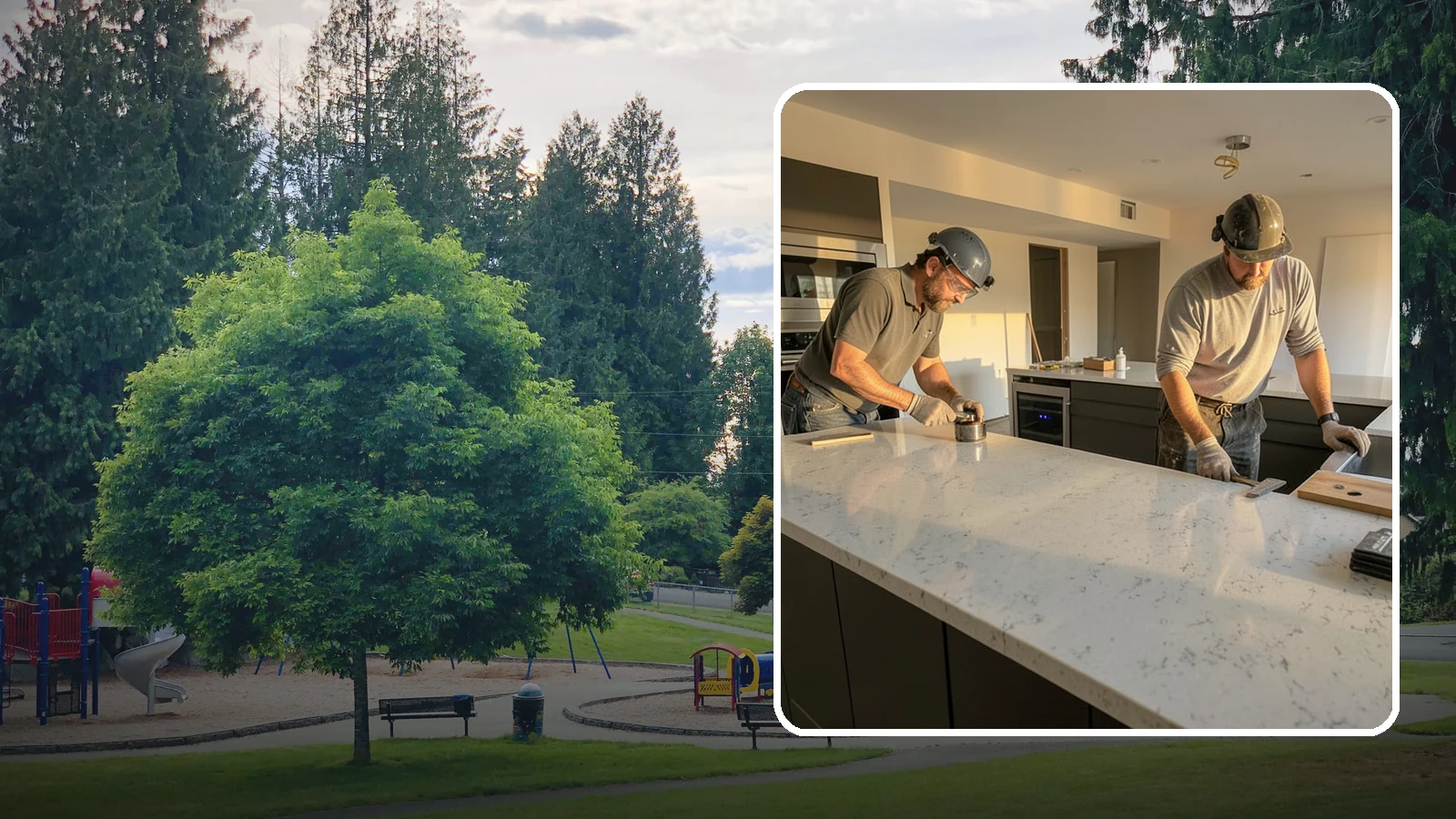 Quartz Countertop Installation in Bonney Lake, Pierce County, WA - Durable, low-maintenance quartz countertop installation with consistent patterns and stain-resistant surfaces for busy kitchens.