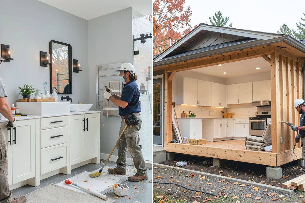 Quartz Countertop Installation in Buckley, Pierce County, WA - Template cabinets after they are installed and level