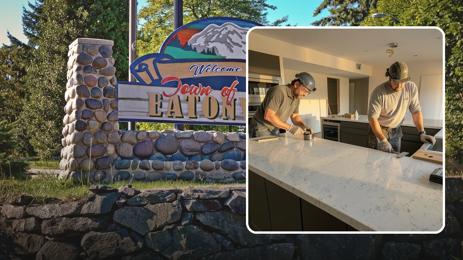 Quartz Countertop Installation in Eatonville, Pierce County, WA - Durable, low-maintenance quartz countertop installation with consistent patterns and stain-resistant surfaces for busy kitchens.