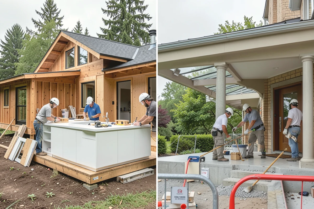 Quartz Countertop Installation in Edgewood, Pierce County, WA - Template cabinets after they are installed and level