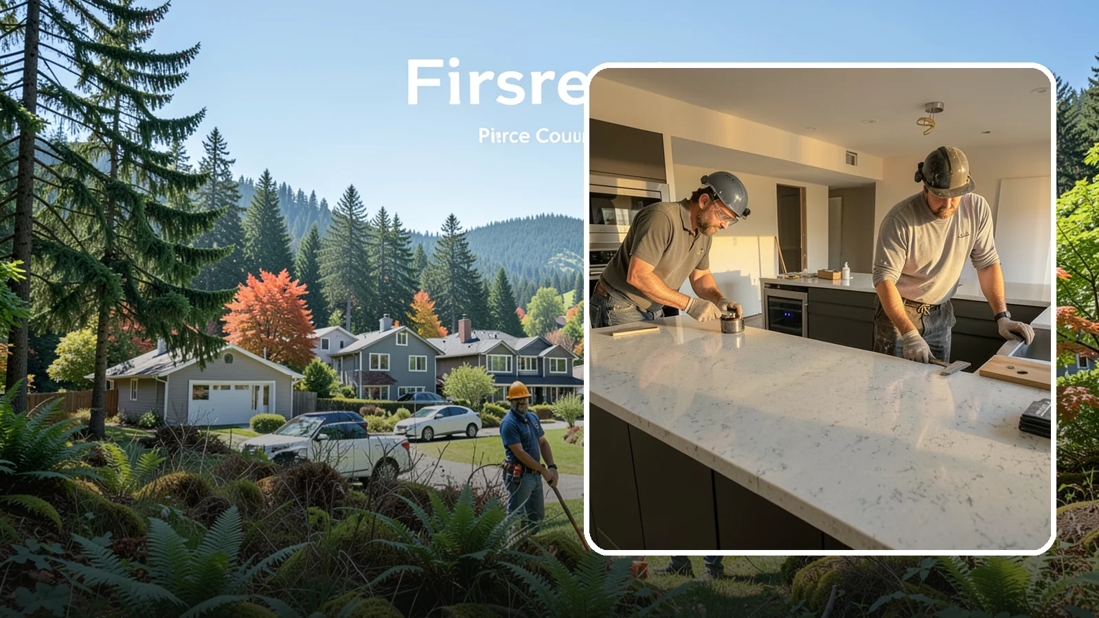 Quartz Countertop Installation in Fircrest, Pierce County, WA - Durable, low-maintenance quartz countertop installation with consistent patterns and stain-resistant surfaces for busy kitchens.