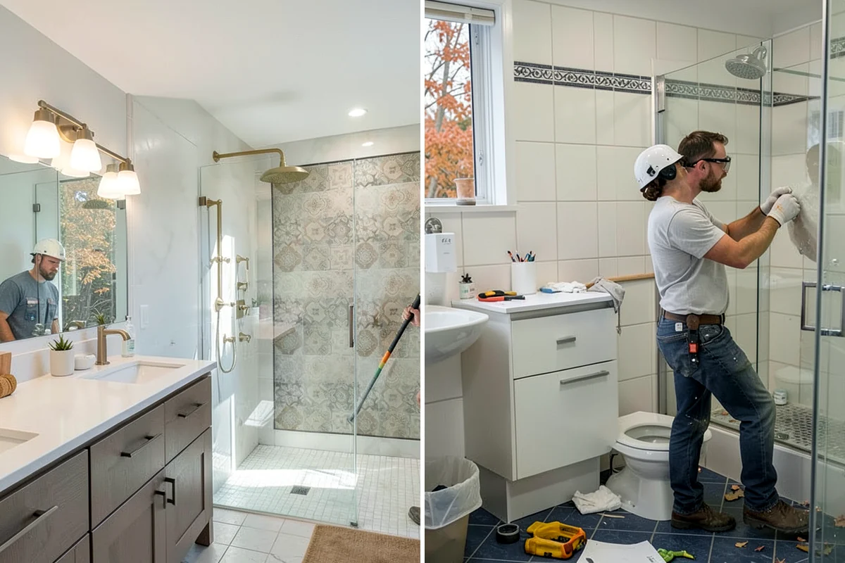 Quartz Countertop Installation in Fircrest, Pierce County, WA - Template cabinets after they are installed and level