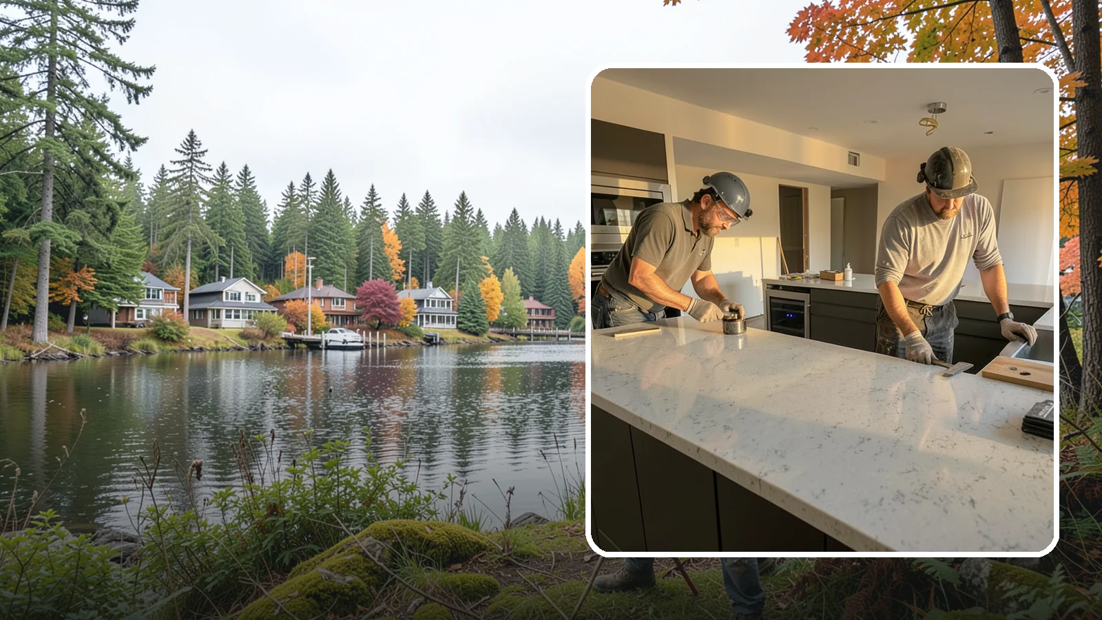 Quartz Countertop Installation in La Conner, Skagit County, WA - Durable, low-maintenance quartz countertop installation with consistent patterns and stain-resistant surfaces for busy kitchens.