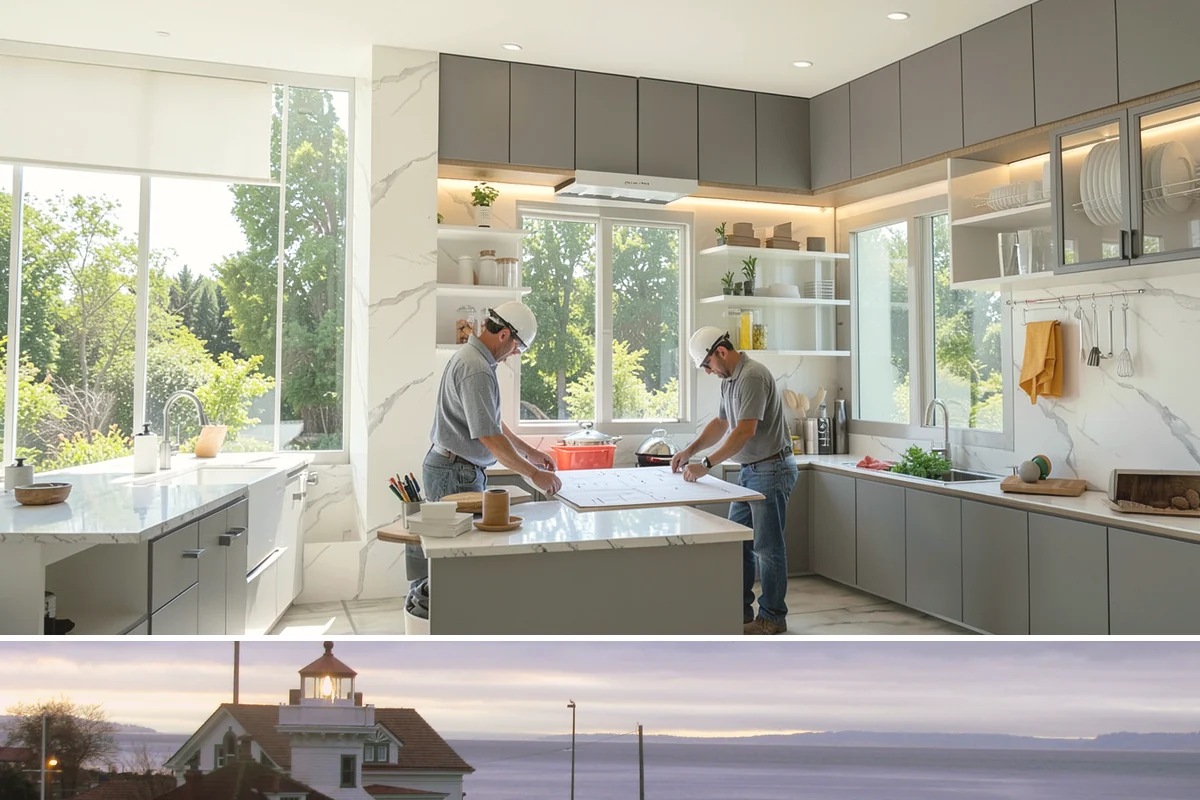Quartz Countertop Installation in Mukilteo, Snohomish County, WA - Quartz installation is an indoor process available year-round, so PNW rain never delays your kitchen project.