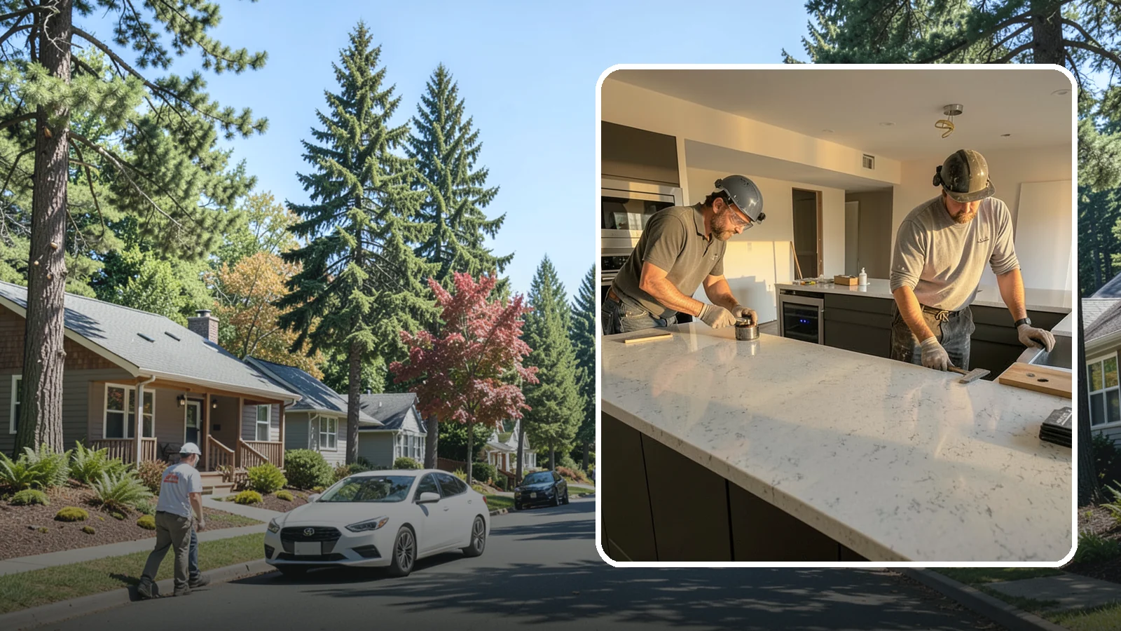 Quartz Countertop Installation in Orting, Pierce County, WA - Durable, low-maintenance quartz countertop installation with consistent patterns and stain-resistant surfaces for busy kitchens.