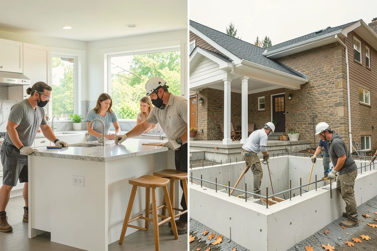Quartz Countertop Installation in Orting, Pierce County, WA - Template cabinets after they are installed and level