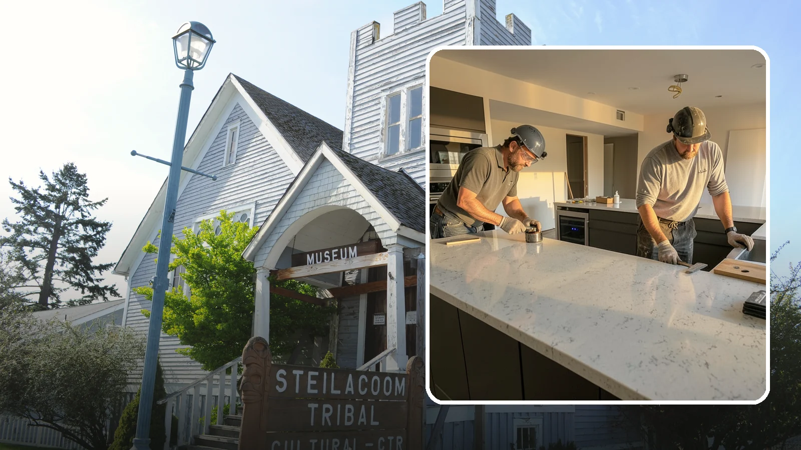 Quartz Countertop Installation in Steilacoom, Pierce County, WA - Durable, low-maintenance quartz countertop installation with consistent patterns and stain-resistant surfaces for busy kitchens.