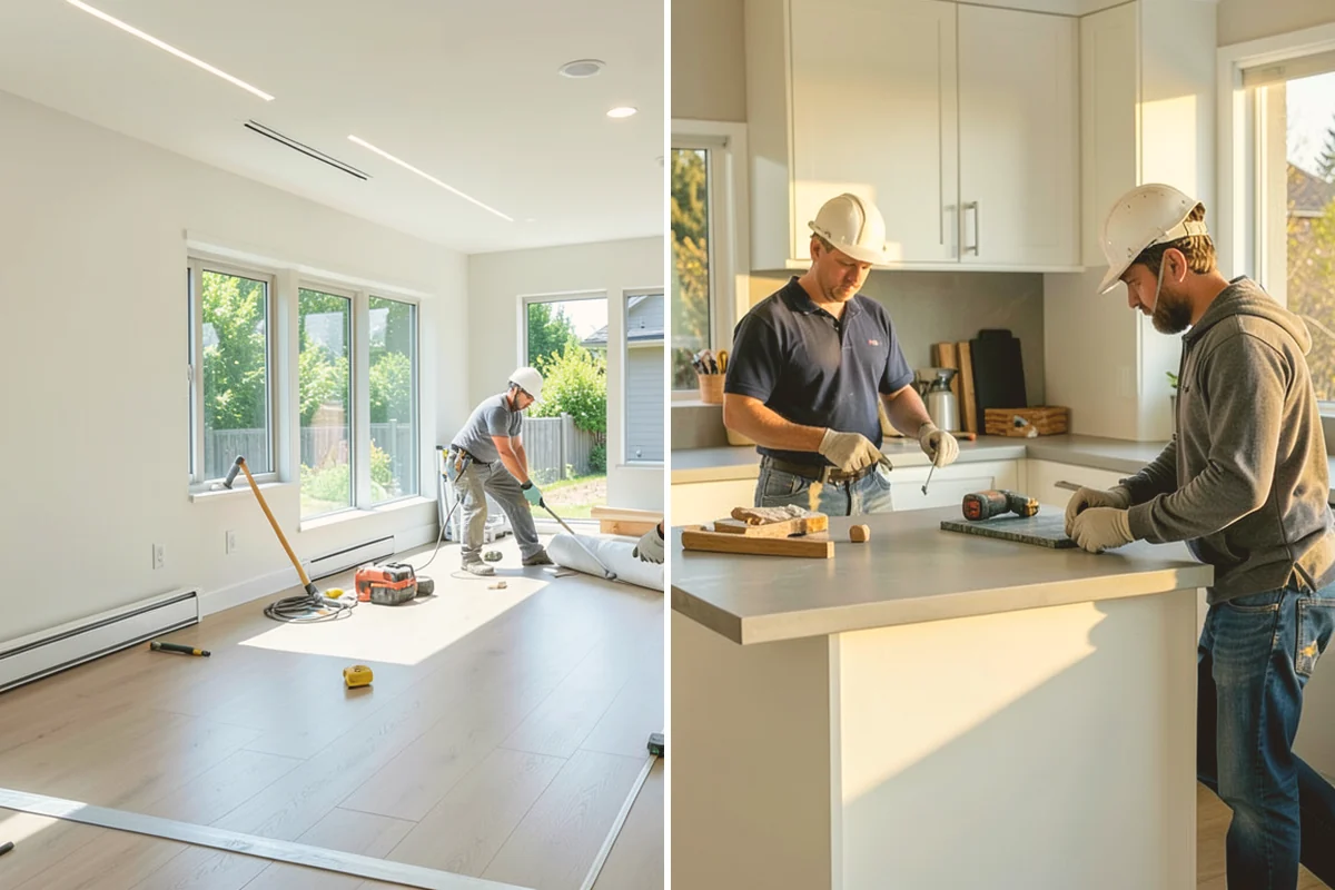 Quartzite Countertop Installation in Algona, King County, WA - Select quartzite slabs and plan the layout
