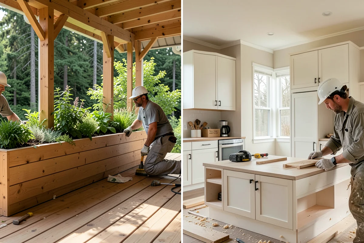 Quartzite Countertop Installation in Arlington, Snohomish County, WA - Select quartzite slabs and plan the layout