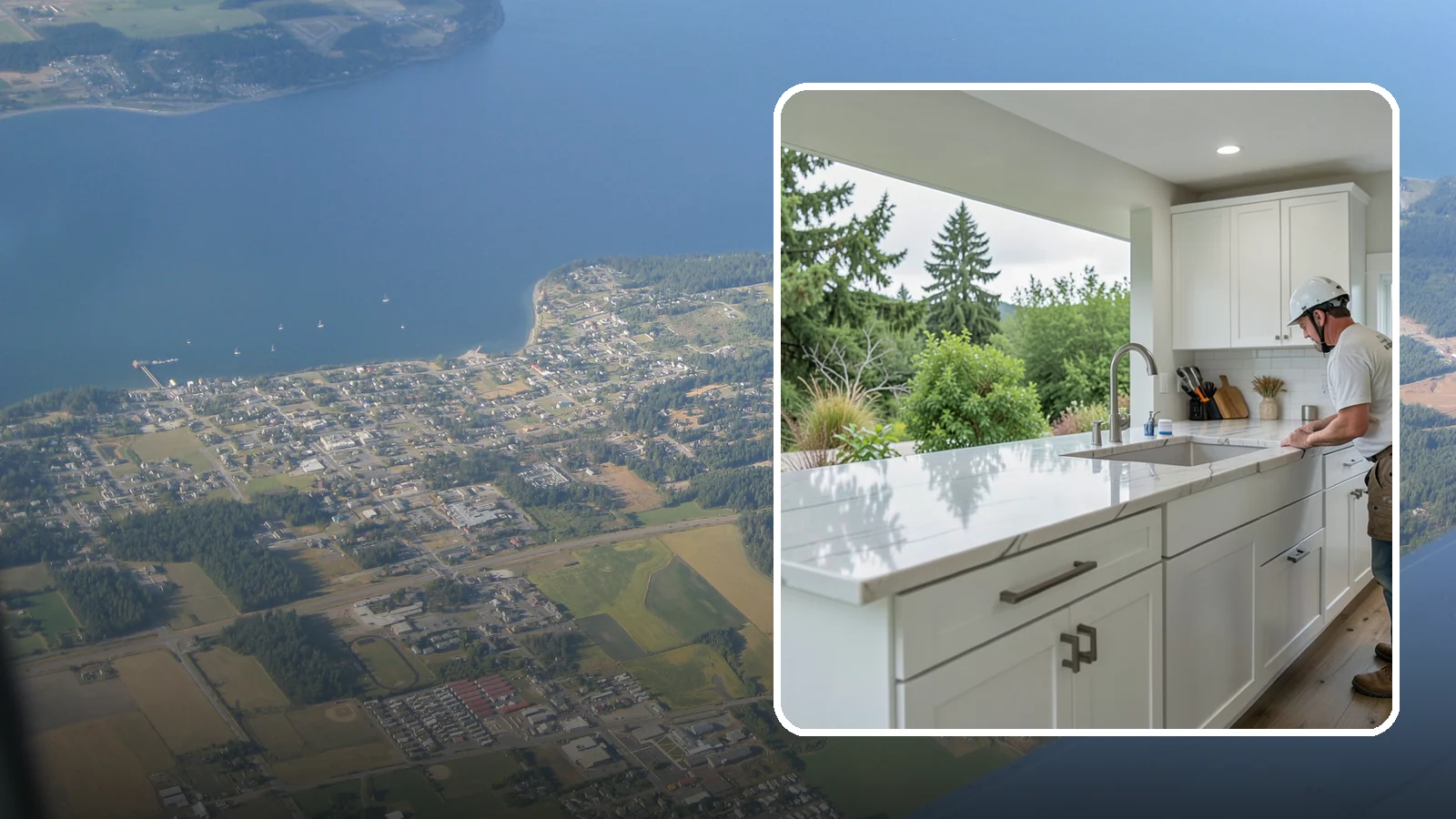 Quartzite Countertop Installation in Coupeville, Island County, WA - Hard-wearing quartzite countertop installation that pairs natural stone beauty with exceptional scratch resistance.