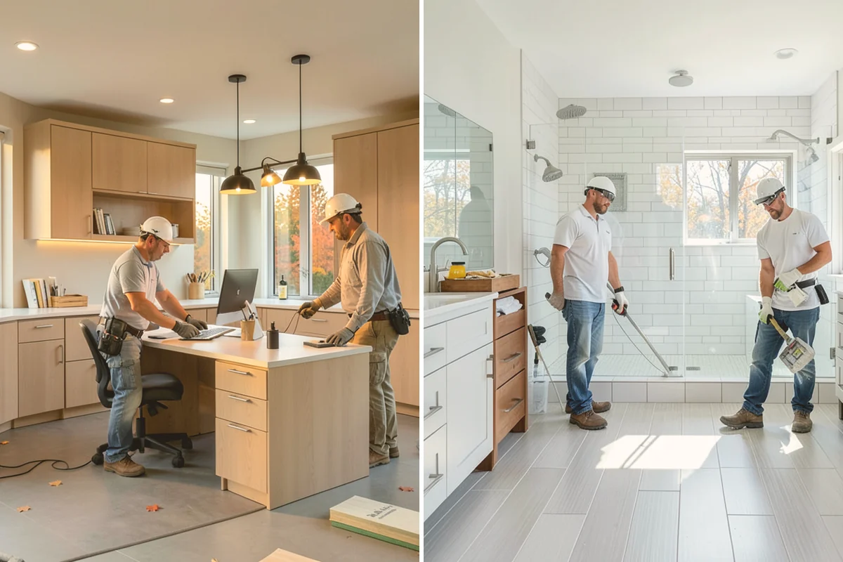 Quartzite Countertop Installation in Eatonville, Pierce County, WA - Select quartzite slabs and plan the layout