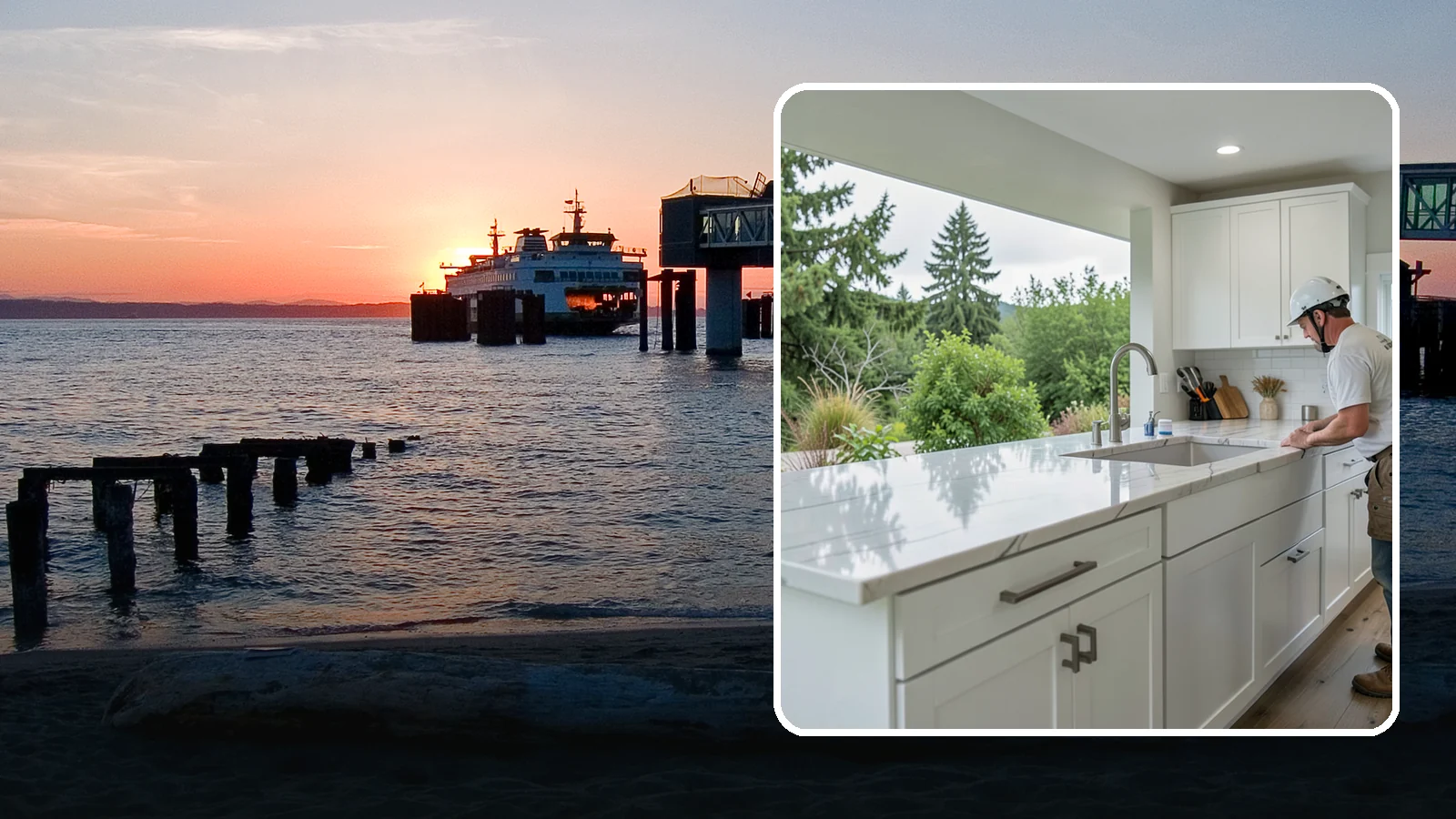 Quartzite Countertop Installation in Edmonds, Snohomish County, WA - Hard-wearing quartzite countertop installation that pairs natural stone beauty with exceptional scratch resistance.
