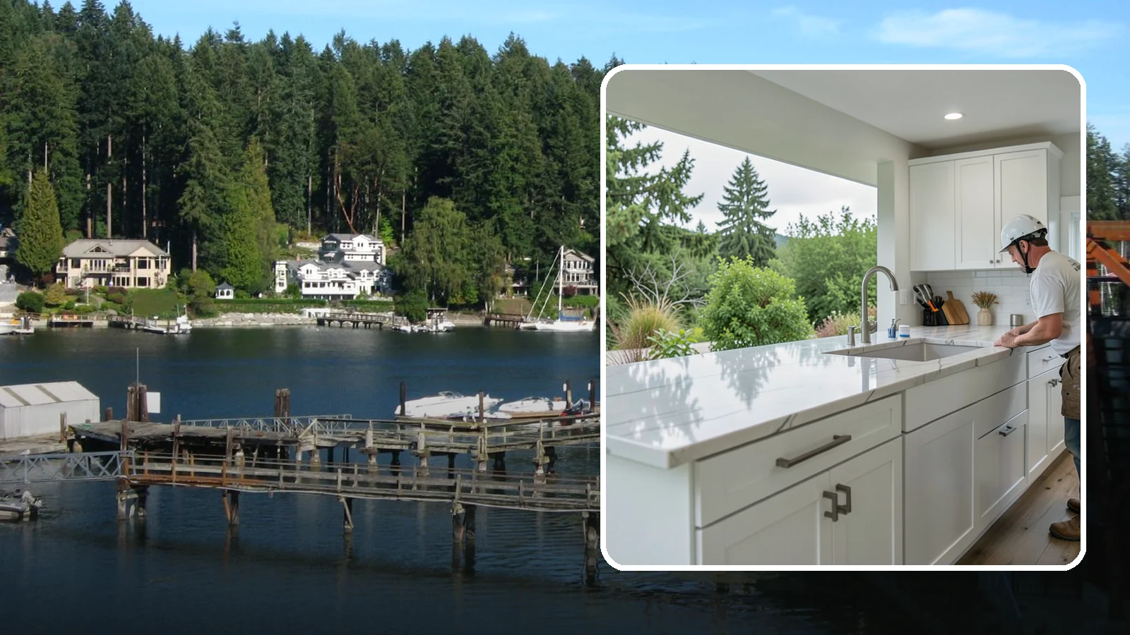 Quartzite Countertop Installation in Gig Harbor, Pierce County, WA - Hard-wearing quartzite countertop installation that pairs natural stone beauty with exceptional scratch resistance.