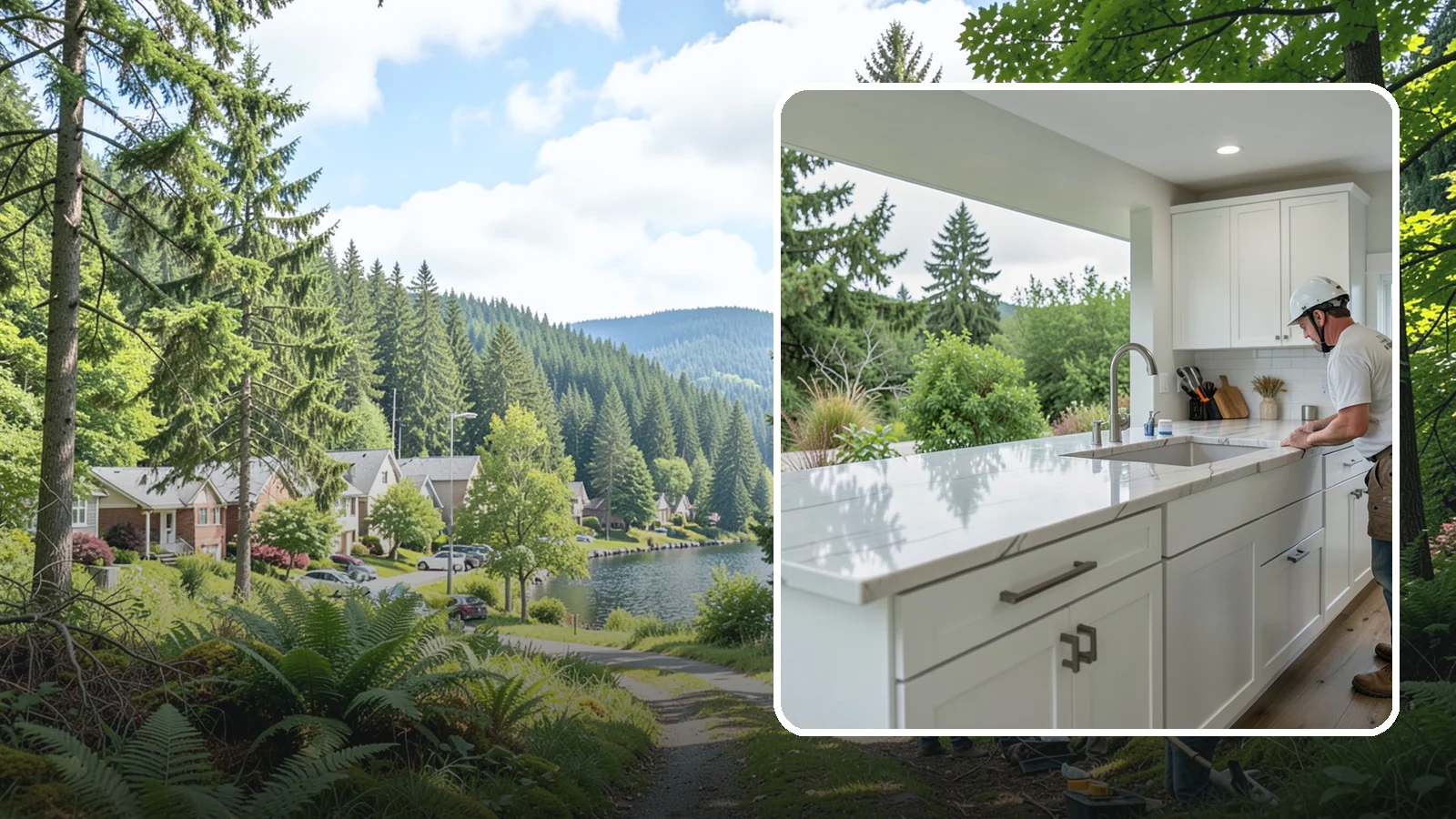 Quartzite Countertop Installation in Lake Forest Park, King County, WA - Hard-wearing quartzite countertop installation that pairs natural stone beauty with exceptional scratch resistance.