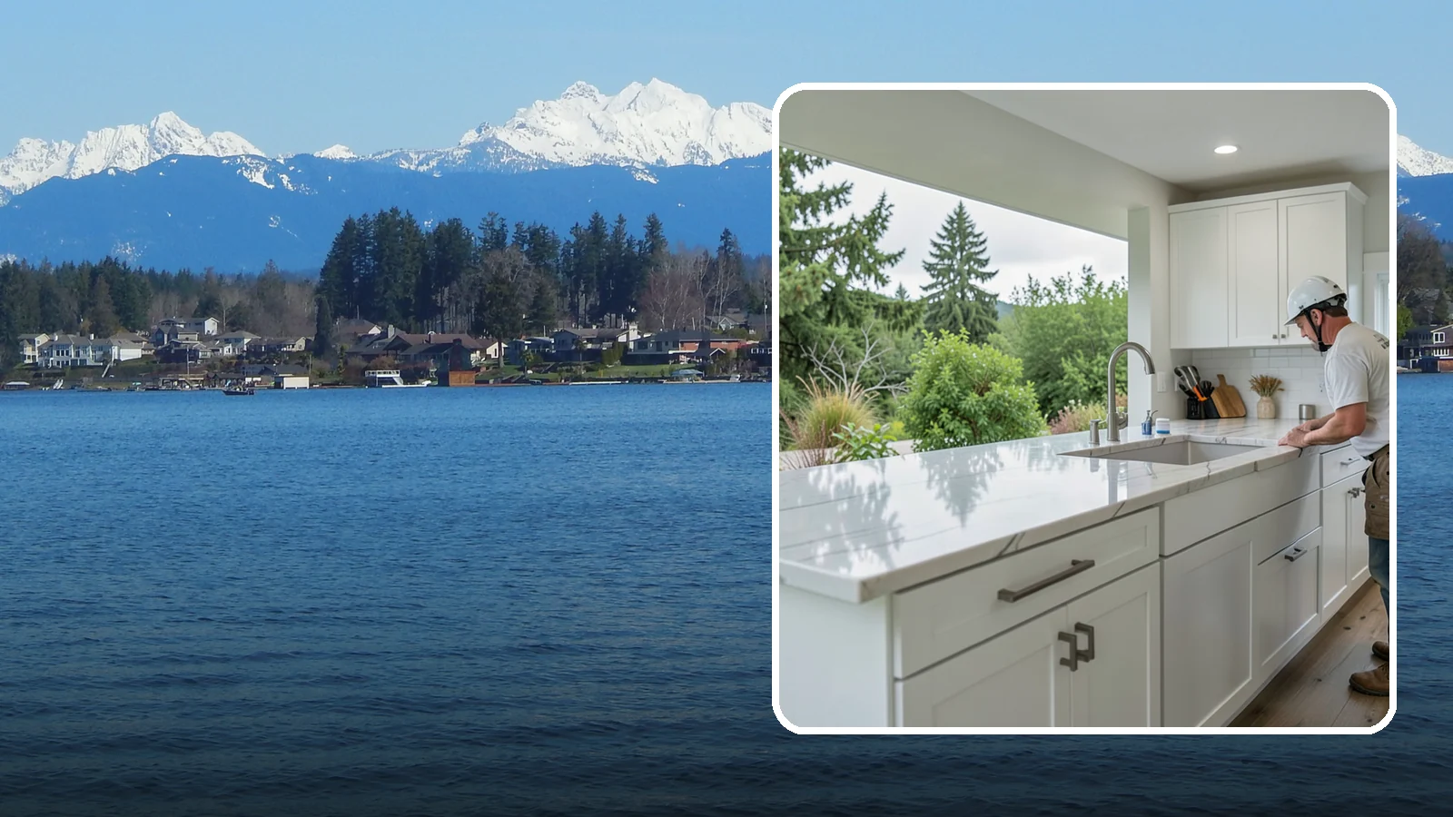 Quartzite Countertop Installation in Lake Stevens, Snohomish County, WA - Hard-wearing quartzite countertop installation that pairs natural stone beauty with exceptional scratch resistance.