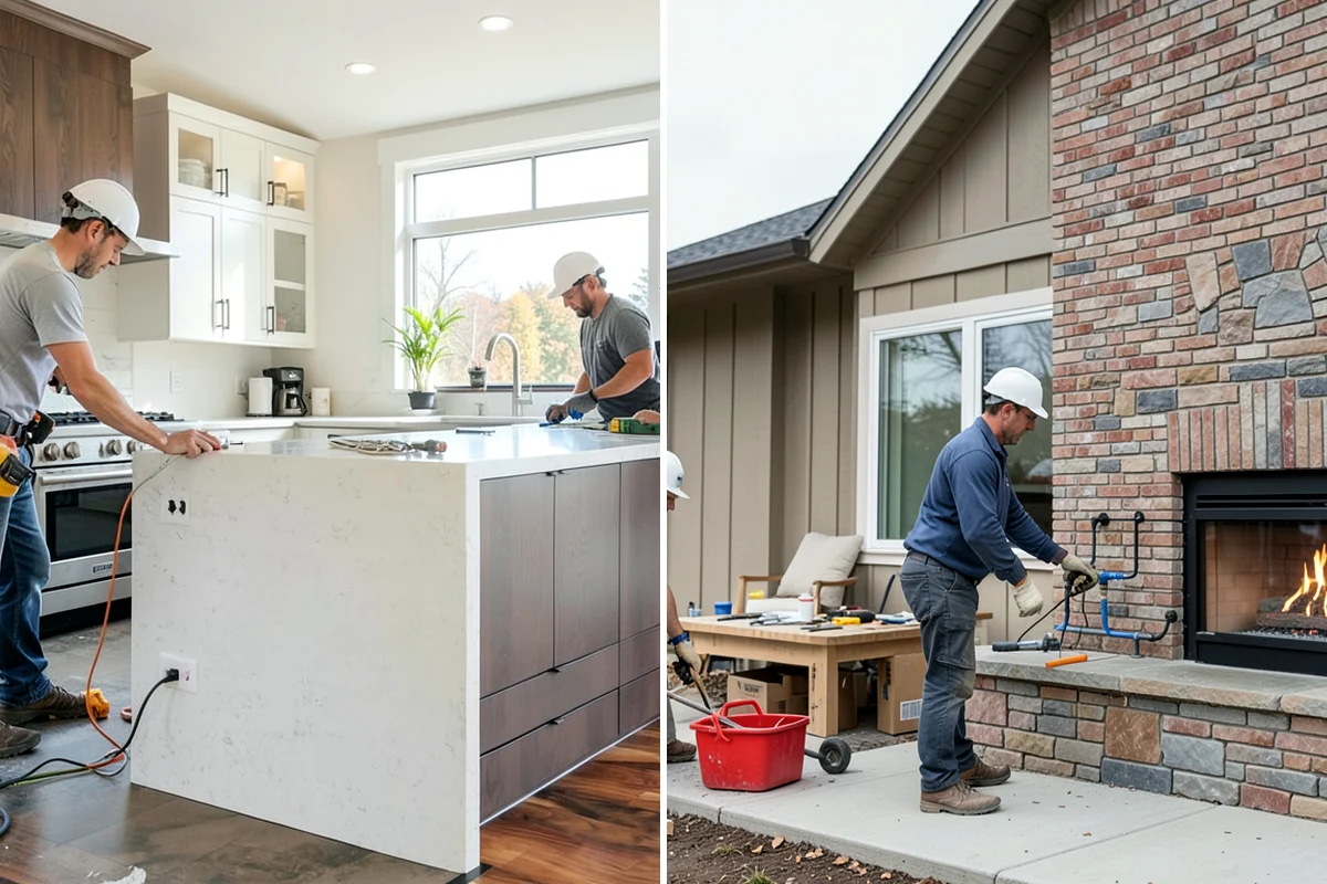 Quartzite Countertop Installation in Lyman, Skagit County, WA - Select quartzite slabs and plan the layout