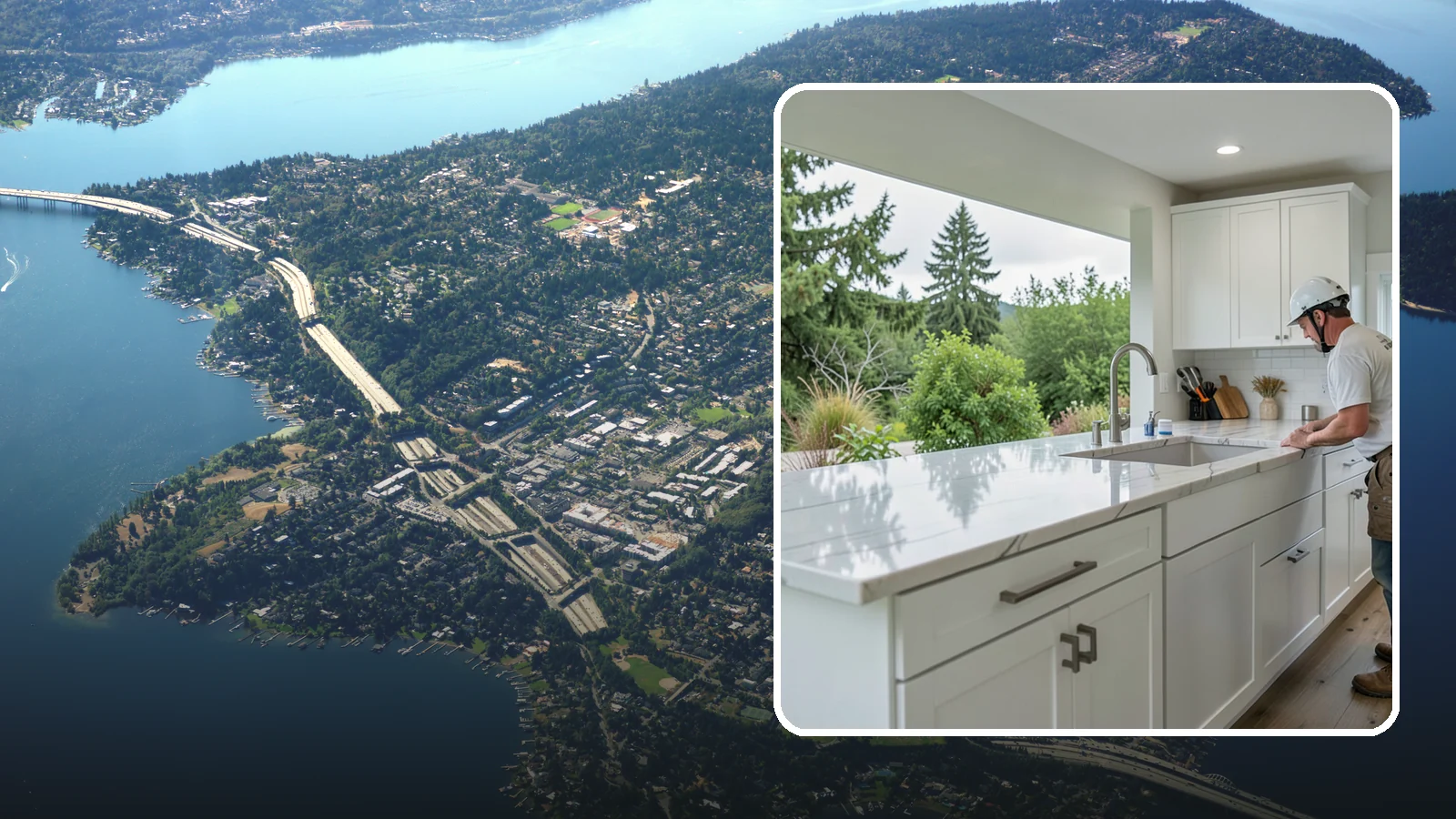 Quartzite Countertop Installation in Mercer Island, King County, WA - Hard-wearing quartzite countertop installation that pairs natural stone beauty with exceptional scratch resistance.