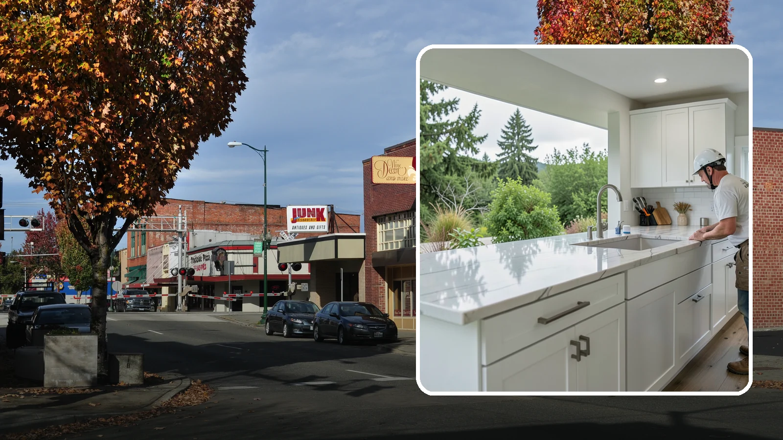Quartzite Countertop Installation in Puyallup, Pierce County, WA - Hard-wearing quartzite countertop installation that pairs natural stone beauty with exceptional scratch resistance.