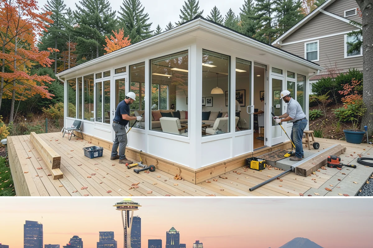 Quartzite Countertop Installation in Seattle, King County, WA - Quartzite installs indoors any time of year, unaffected by Western Washington's wet season.