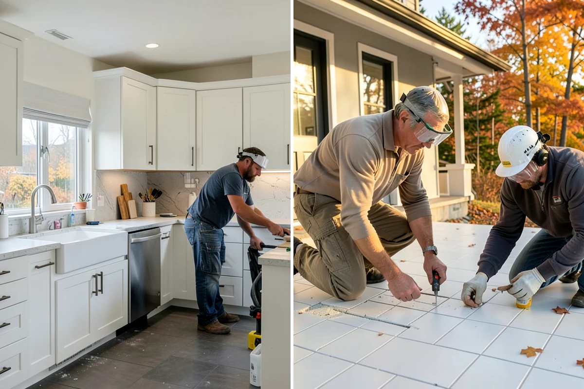 Quartzite Countertop Installation in Sedro-Woolley, Skagit County, WA - Select quartzite slabs and plan the layout