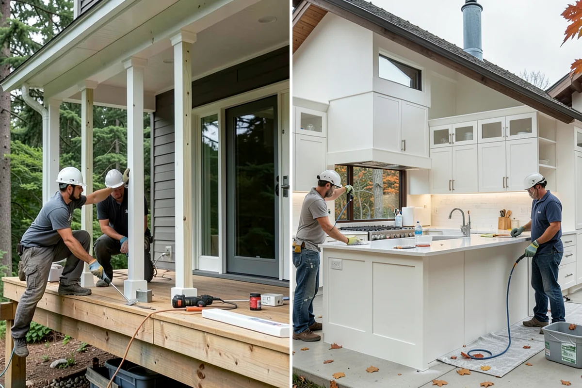 Quartzite Countertop Installation in Shoreline, King County, WA - Select quartzite slabs and plan the layout