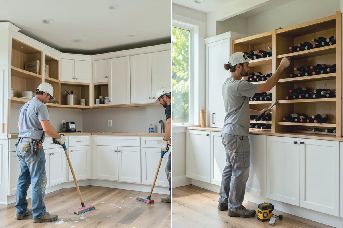 Quartzite Countertop Installation in South Prairie, Pierce County, WA - Select quartzite slabs and plan the layout