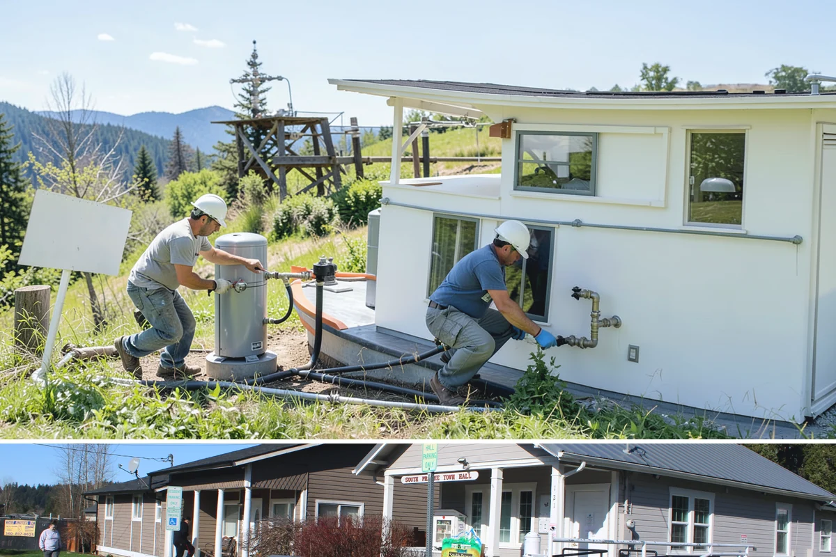 Quartzite Countertop Installation in South Prairie, Pierce County, WA - Quartzite installs indoors any time of year, unaffected by Western Washington's wet season.