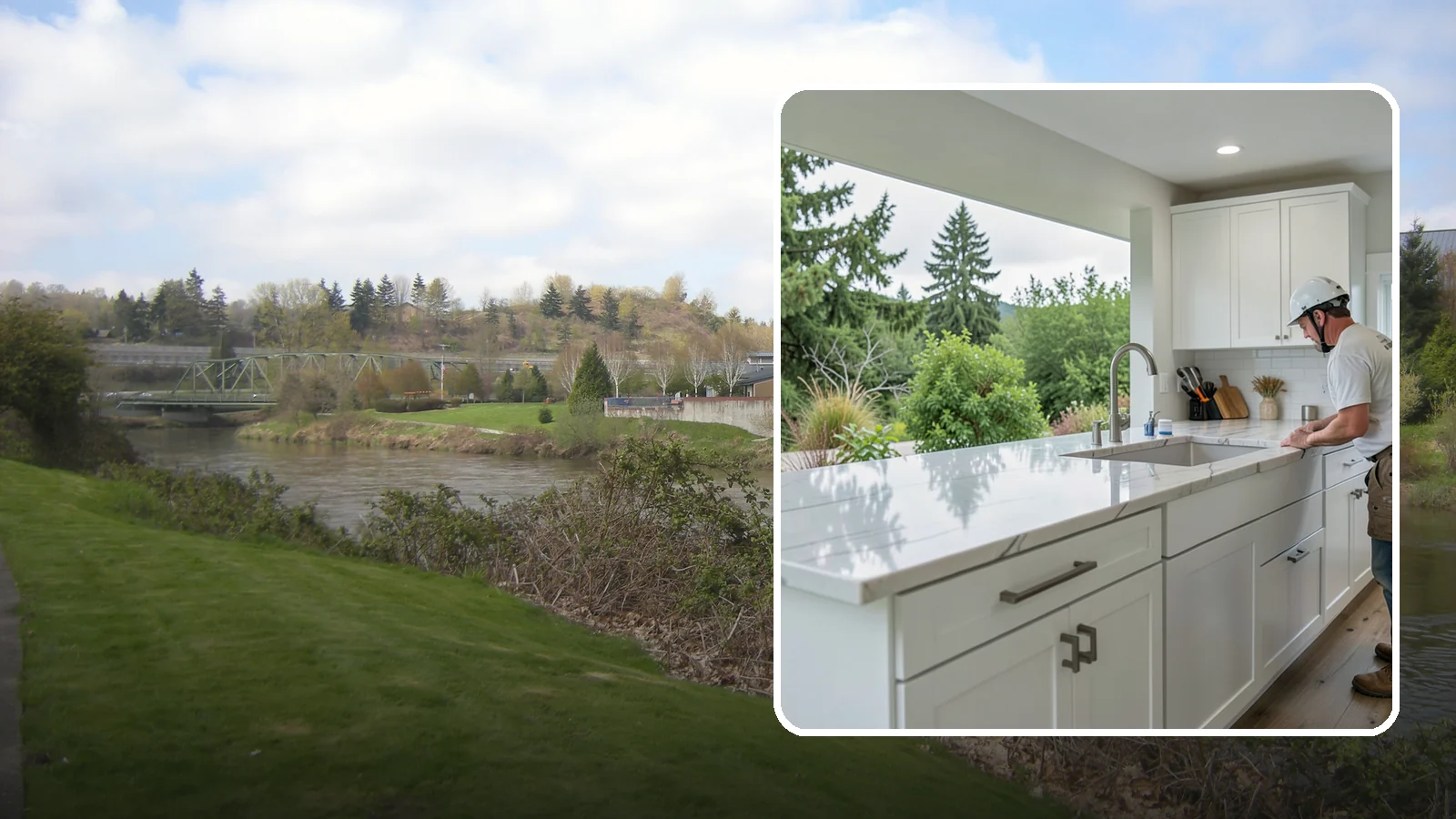 Quartzite Countertop Installation in Tukwila, King County, WA - Hard-wearing quartzite countertop installation that pairs natural stone beauty with exceptional scratch resistance.