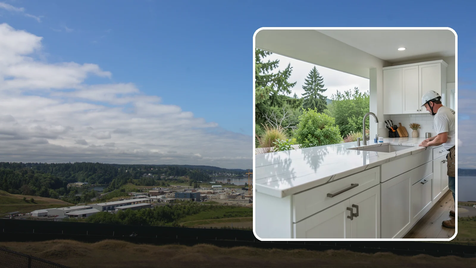 Quartzite Countertop Installation in University Place, Pierce County, WA - Hard-wearing quartzite countertop installation that pairs natural stone beauty with exceptional scratch resistance.