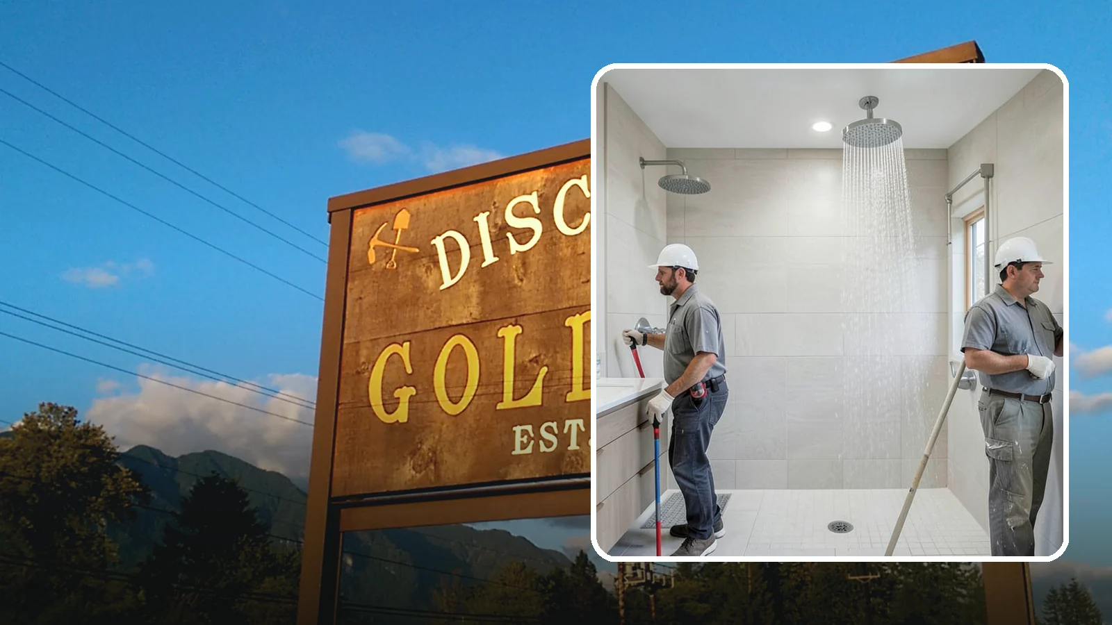 Rainfall Shower Installation in Gold Bar, Snohomish County, WA - A rainfall shower installation delivers a gentle, overhead cascade for a spa-like rinse.
