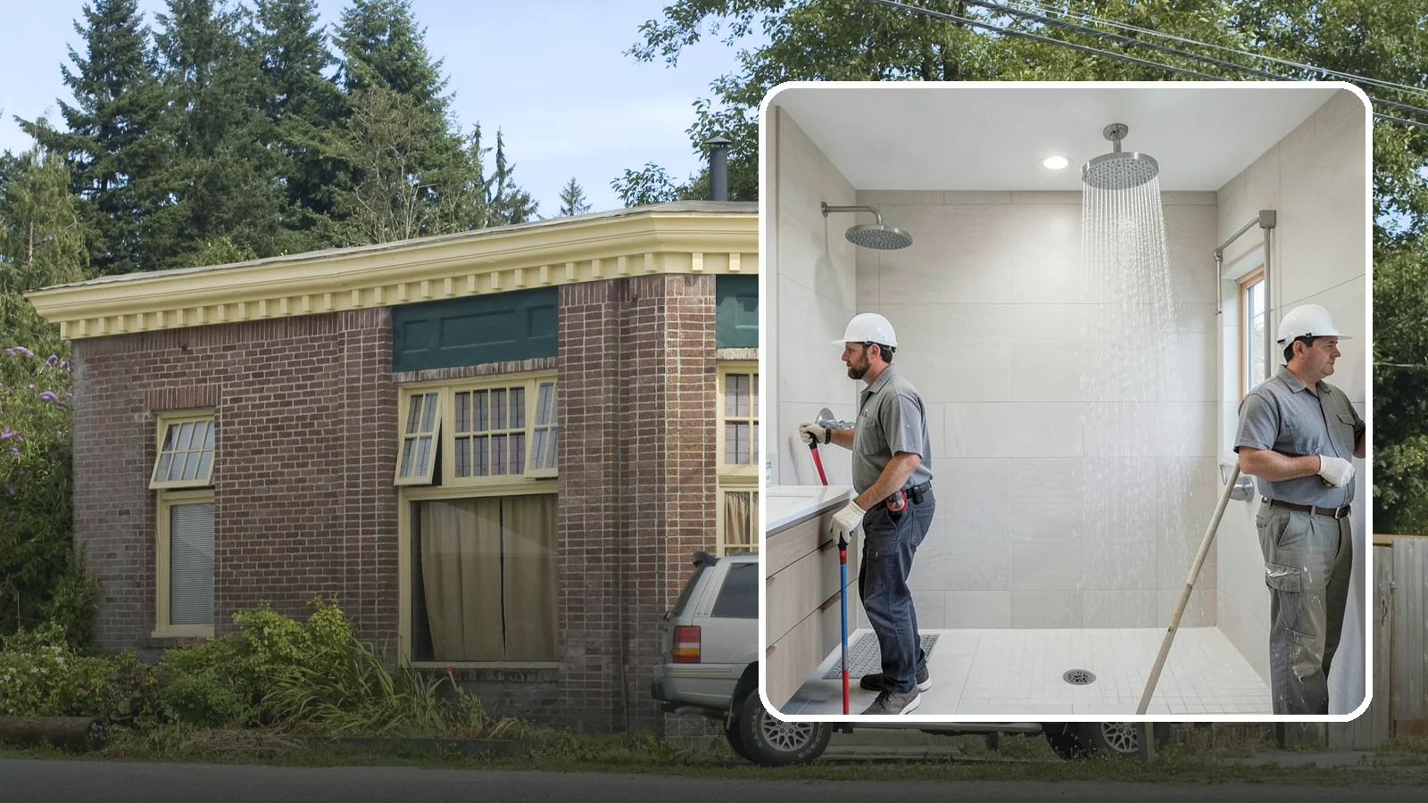 Rainfall Shower Installation in Hamilton, Skagit County, WA - A rainfall shower installation delivers a gentle, overhead cascade for a spa-like rinse.