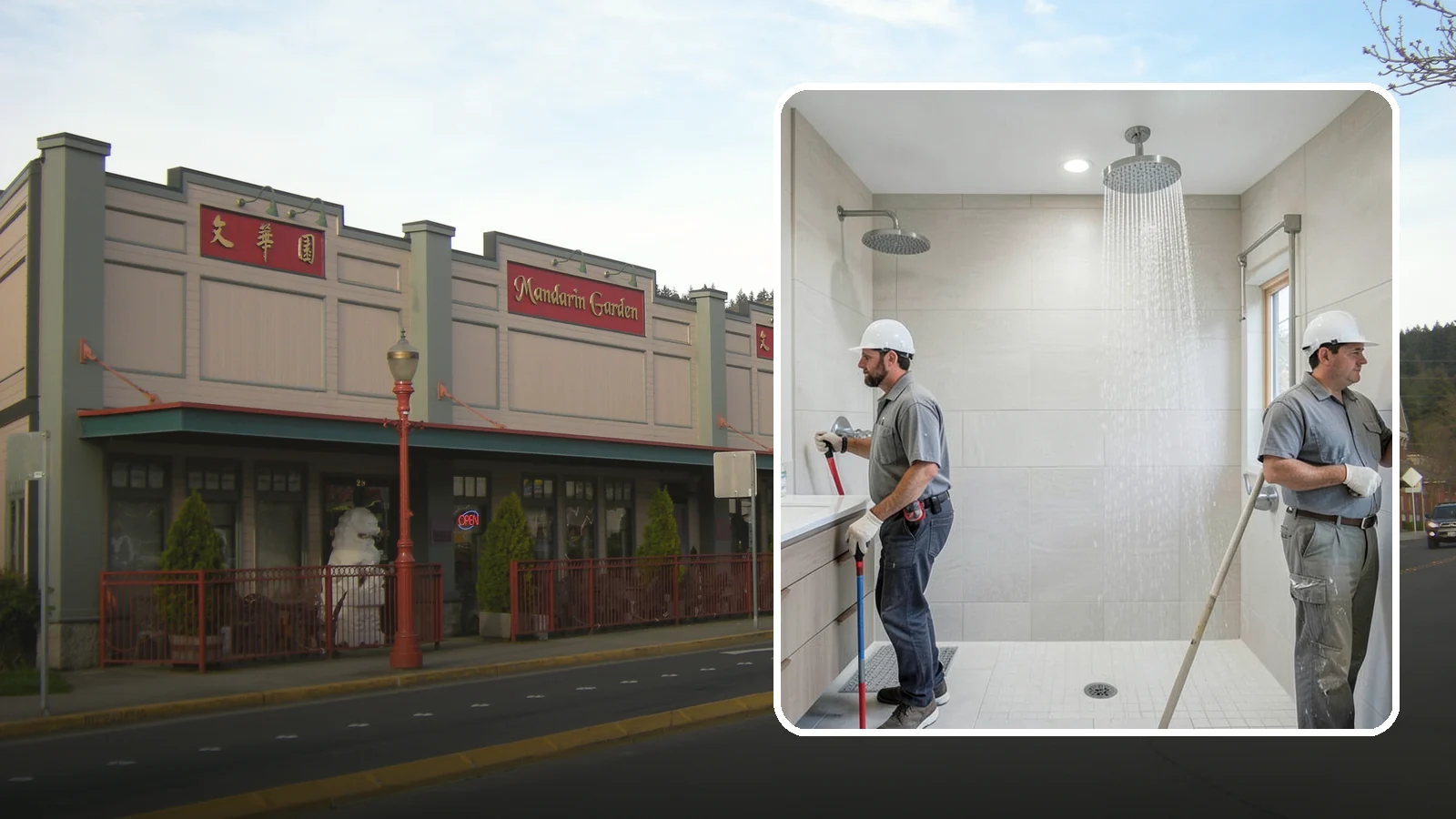 Rainfall Shower Installation in Issaquah, King County, WA - A rainfall shower installation delivers a gentle, overhead cascade for a spa-like rinse.