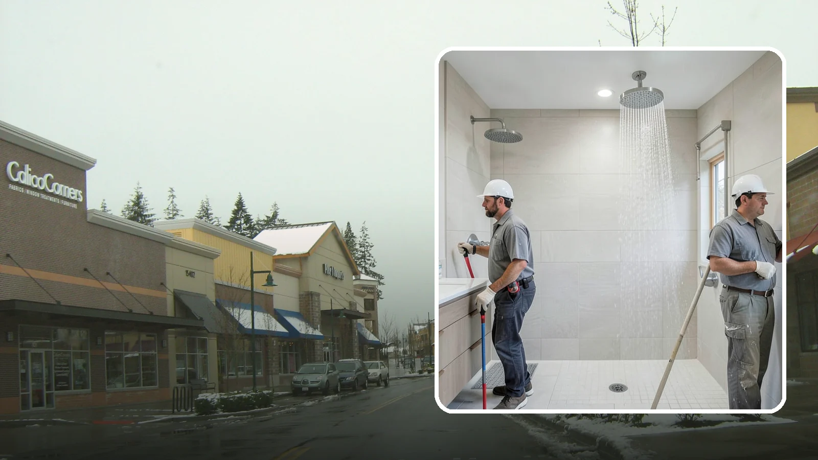 Rainfall Shower Installation in Mill Creek, Snohomish County, WA - A rainfall shower installation delivers a gentle, overhead cascade for a spa-like rinse.
