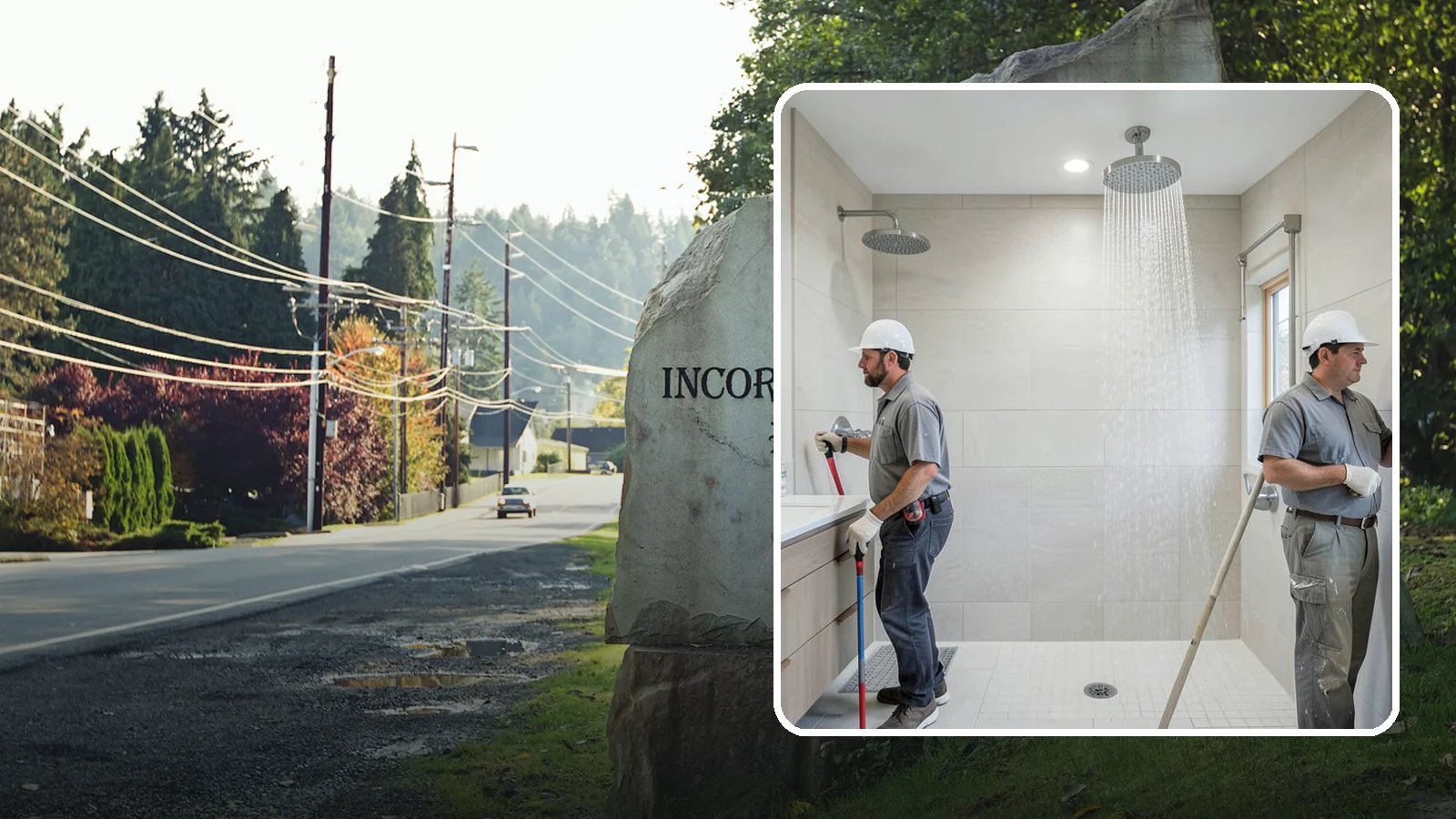 Rainfall Shower Installation in Wilkeson, Pierce County, WA - A rainfall shower installation delivers a gentle, overhead cascade for a spa-like rinse.