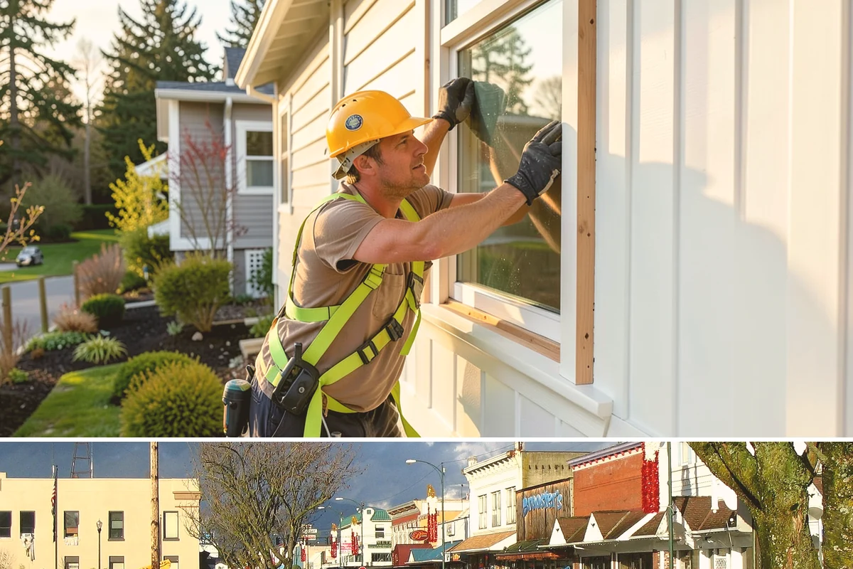 Range Hood Installation in Arlington, Snohomish County, WA - Cutting an exterior vent penetration is best done during a dry stretch to seal the opening cleanly.