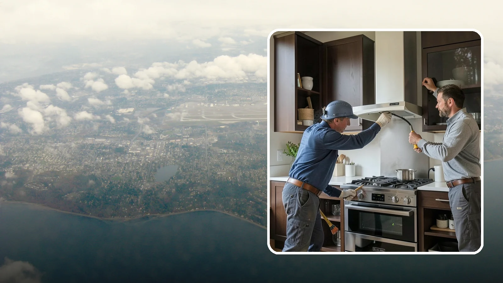 Range Hood Installation in Burien, King County, WA - Installing a vented range hood to remove smoke, grease, and moisture from your kitchen air.