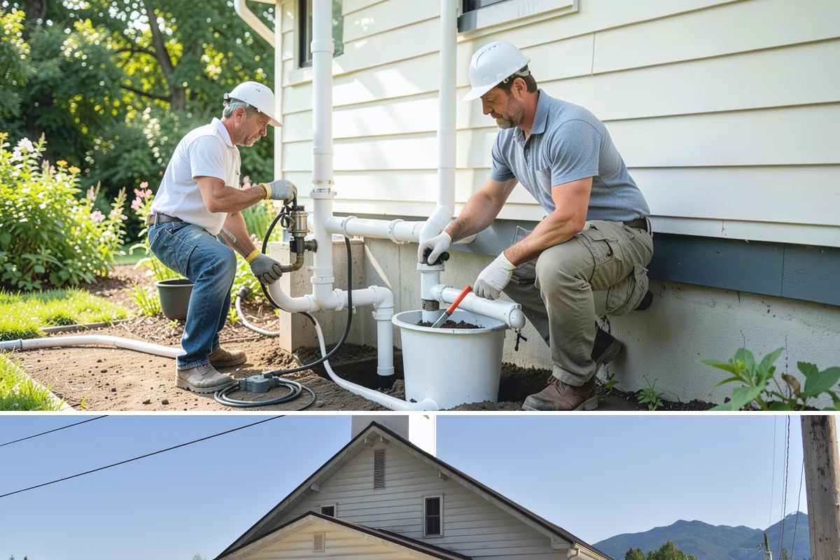 Range Hood Installation in Concrete, Skagit County, WA - Cutting an exterior vent penetration is best done during a dry stretch to seal the opening cleanly.