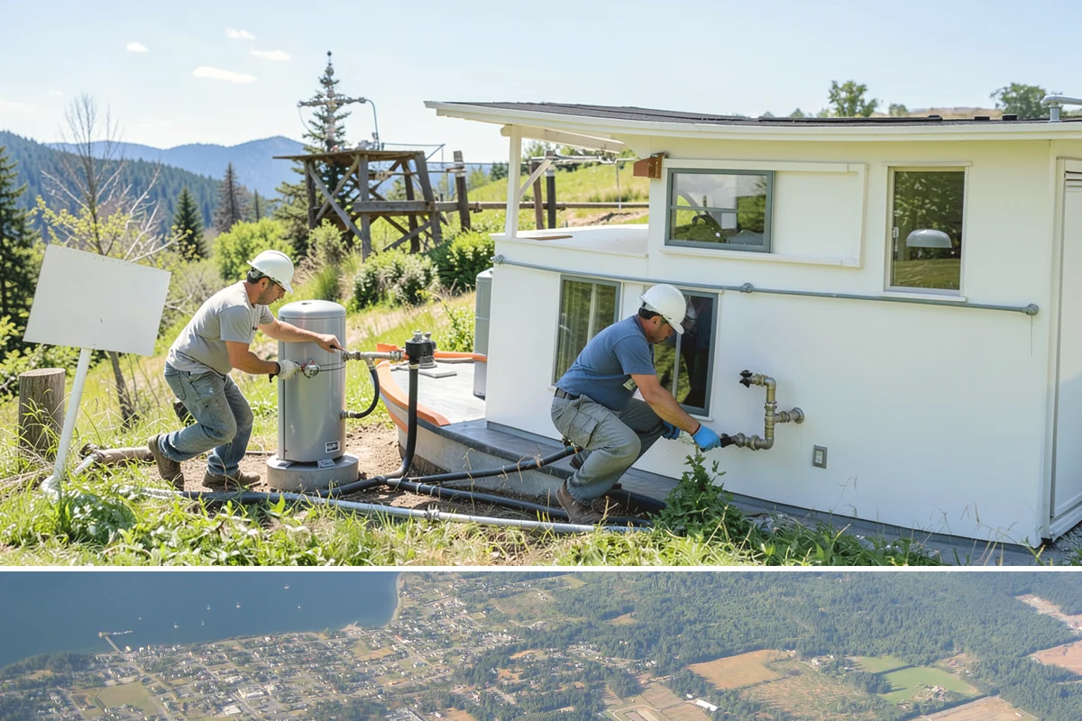 Range Hood Installation in Coupeville, Island County, WA - Cutting an exterior vent penetration is best done during a dry stretch to seal the opening cleanly.
