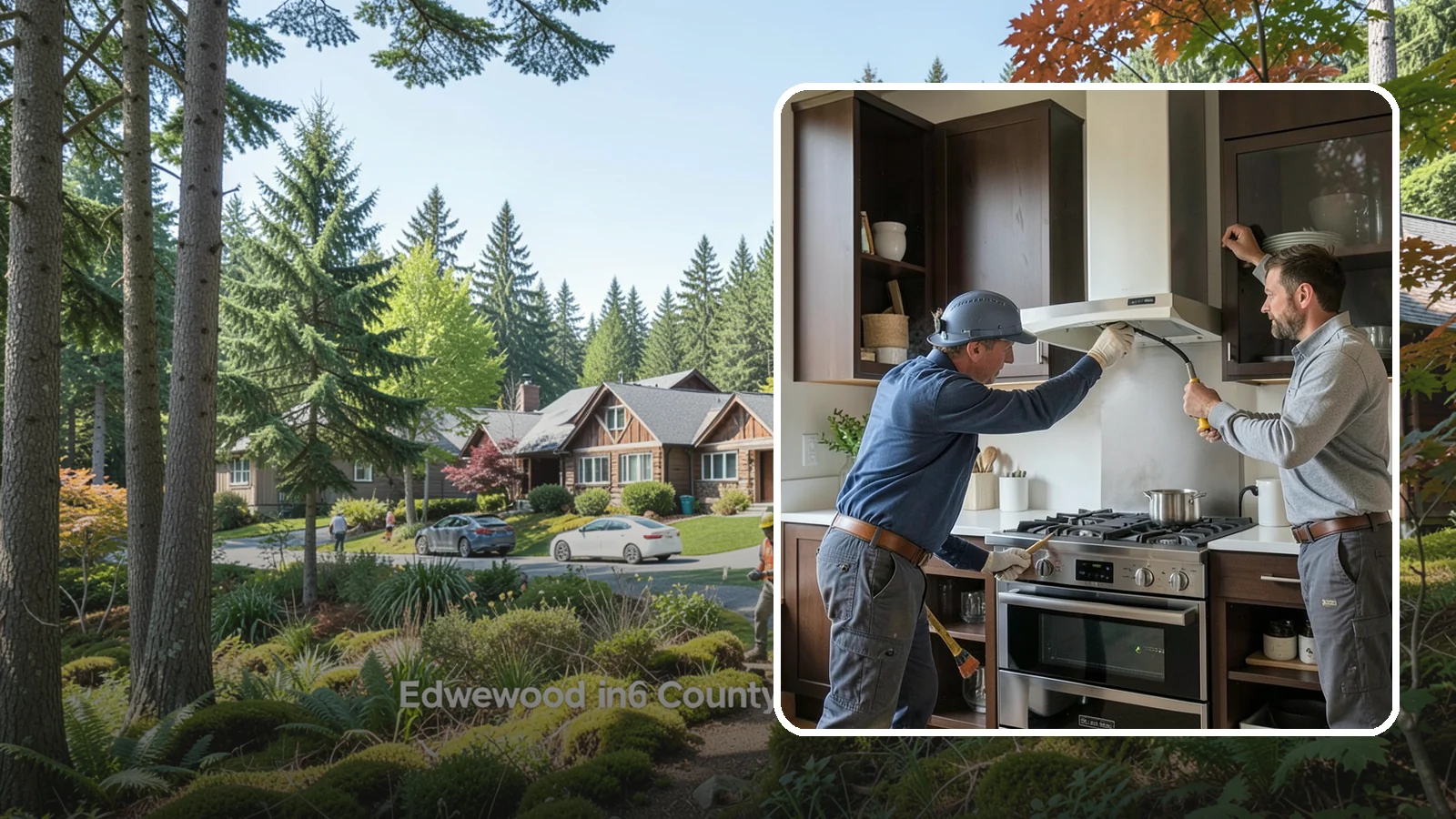 Range Hood Installation in Edgewood, Pierce County, WA - Installing a vented range hood to remove smoke, grease, and moisture from your kitchen air.