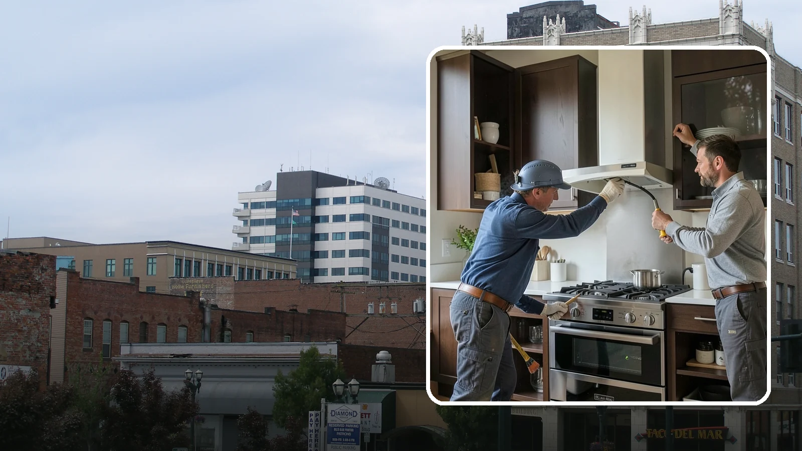 Range Hood Installation in Everett, Snohomish County, WA - Installing a vented range hood to remove smoke, grease, and moisture from your kitchen air.