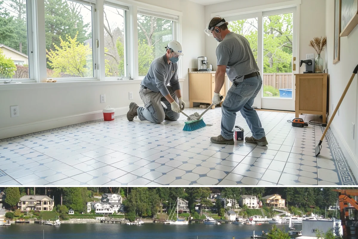 Range Hood Installation in Gig Harbor, Pierce County, WA - Cutting an exterior vent penetration is best done during a dry stretch to seal the opening cleanly.