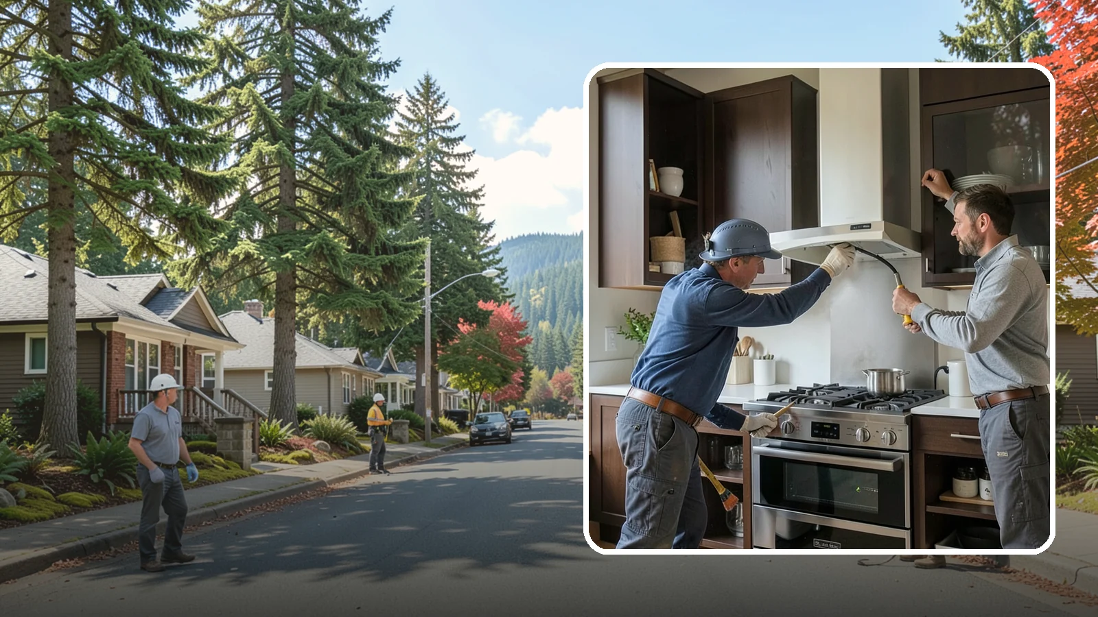 Range Hood Installation in Hunts Point, King County, WA - Installing a vented range hood to remove smoke, grease, and moisture from your kitchen air.