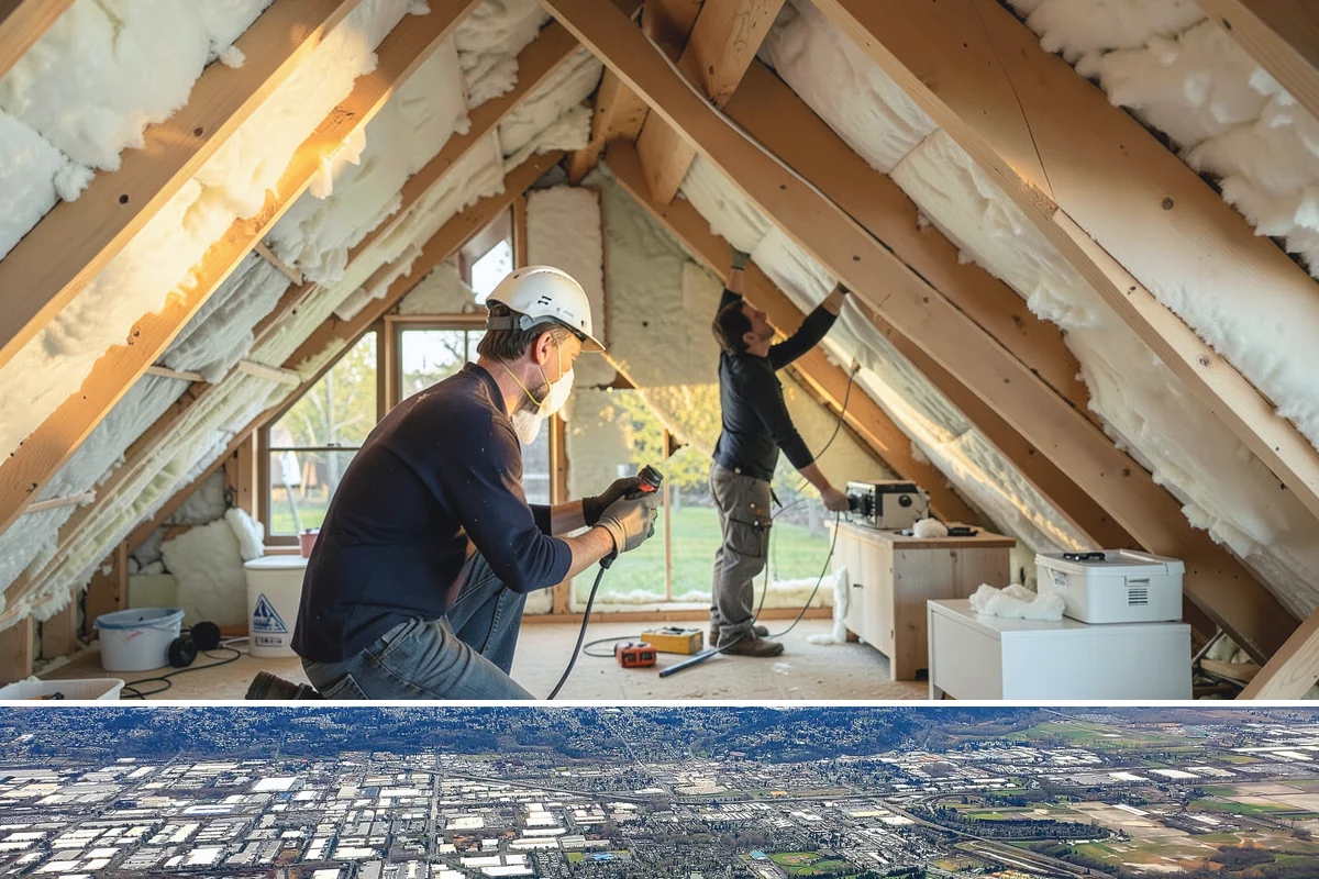Range Hood Installation in Kent, King County, WA - Cutting an exterior vent penetration is best done during a dry stretch to seal the opening cleanly.