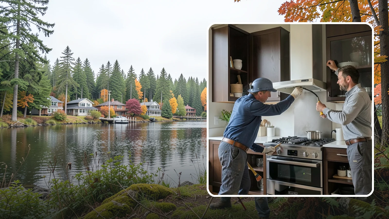 Range Hood Installation in La Conner, Skagit County, WA - Installing a vented range hood to remove smoke, grease, and moisture from your kitchen air.