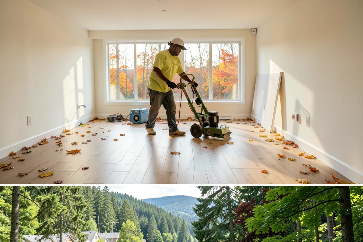 Range Hood Installation in Lake Forest Park, King County, WA - Cutting an exterior vent penetration is best done during a dry stretch to seal the opening cleanly.