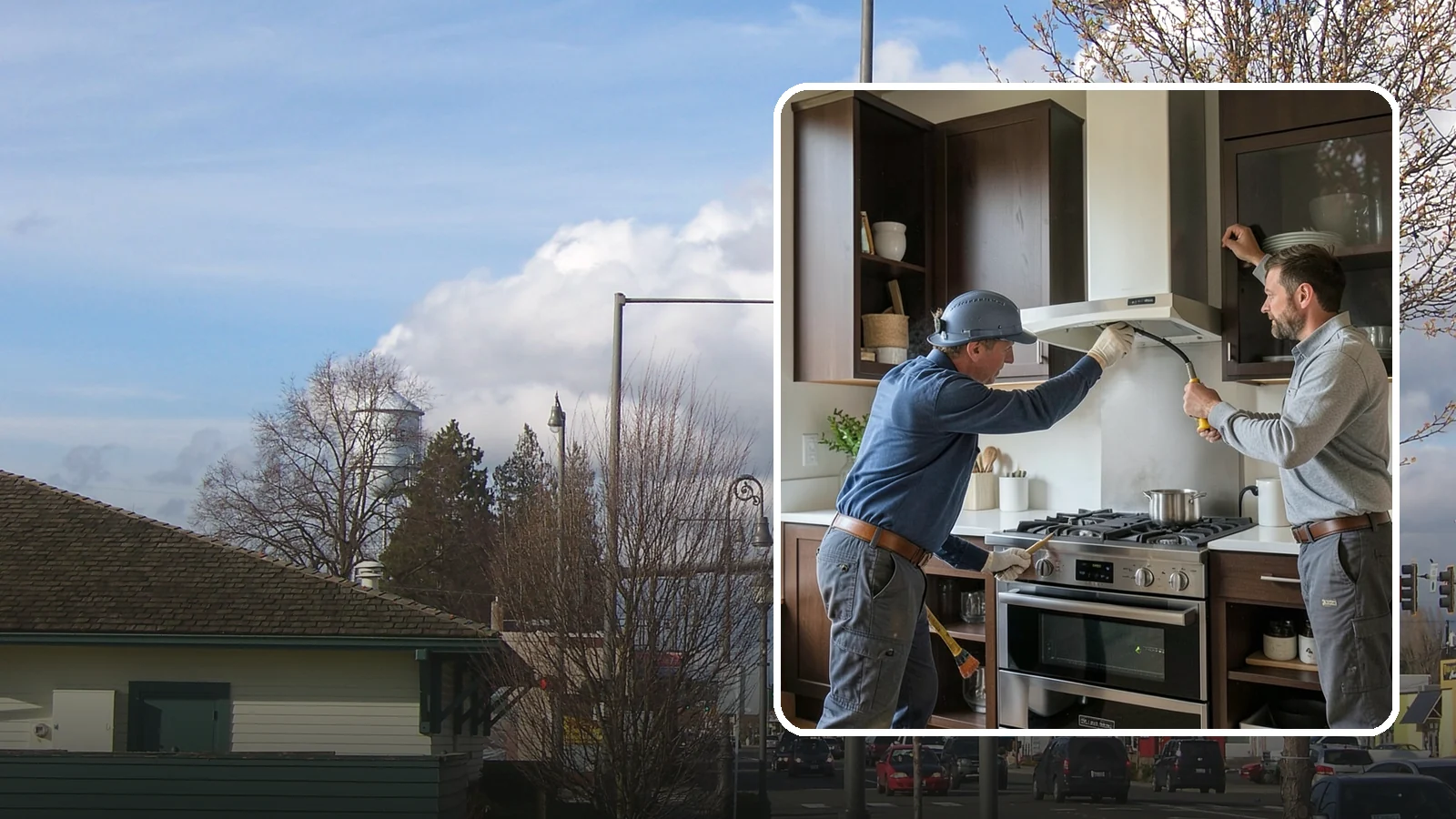 Range Hood Installation in Marysville, Snohomish County, WA - Installing a vented range hood to remove smoke, grease, and moisture from your kitchen air.